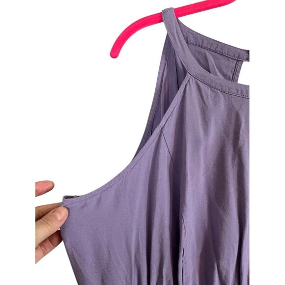Torrid Neutral Tank Midi Dress 2X Purple Feminine Boho Indie Festival School 80s - Picture 7 of 14